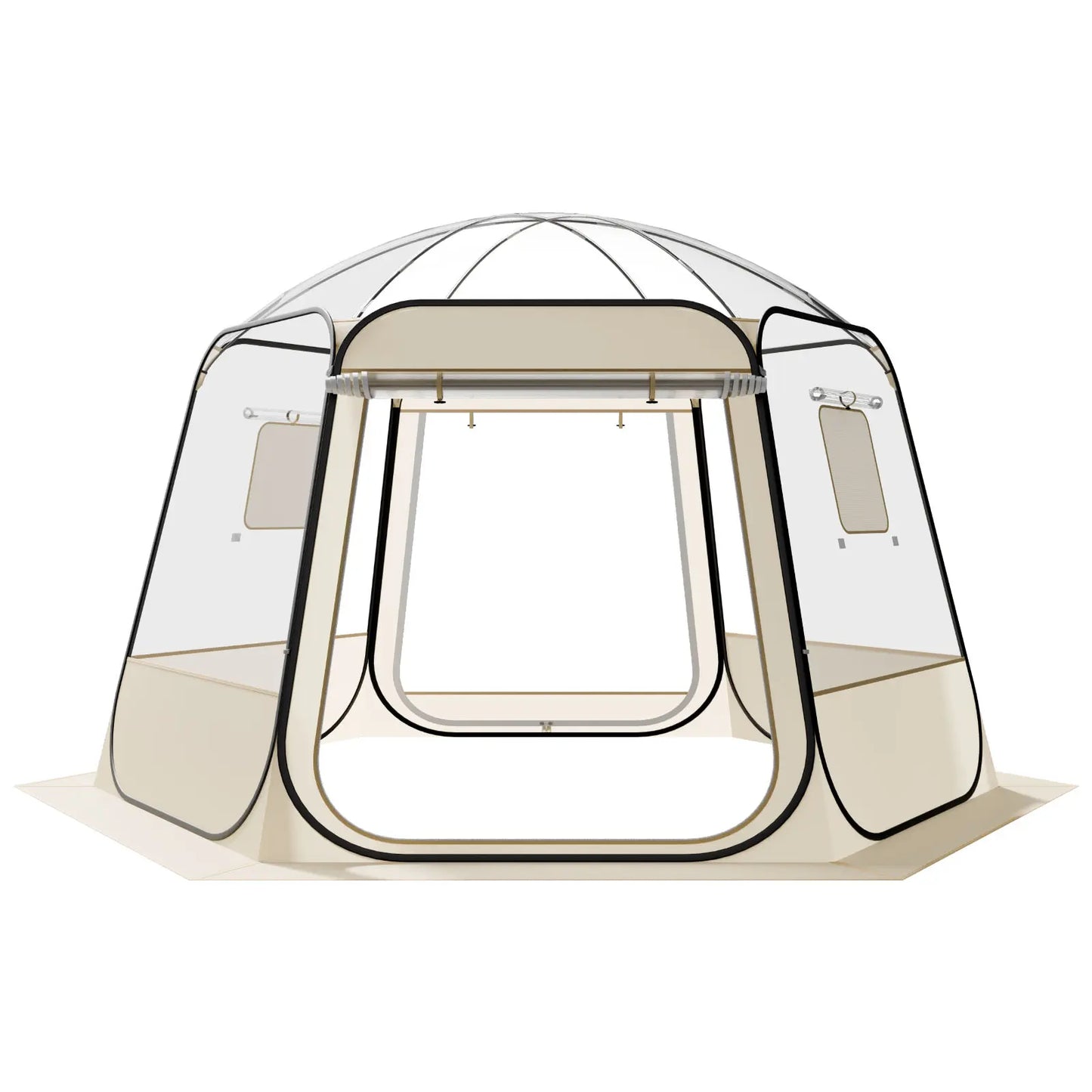 【Summerfinds】Vevor Pop up Bubble Tent, 11 X 10.2 Ft Waterproof & Uv-Resistant, Clear Camping Tent Shelter, Outdoor Garden Dome Igloo Tents with Windows, 540° Panoramic View, for 8-10 Persons Patio Backyard