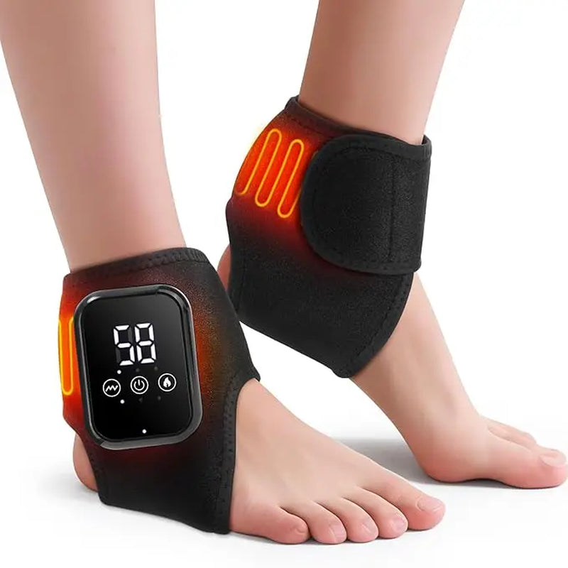 Ankle Massager for Pain Relief, Ankle Heating Pad with Massage, Ankle Massager for Circulation and Pain Relief, Heated Ankle Brace Wrap,Back to School,Back to School Haul