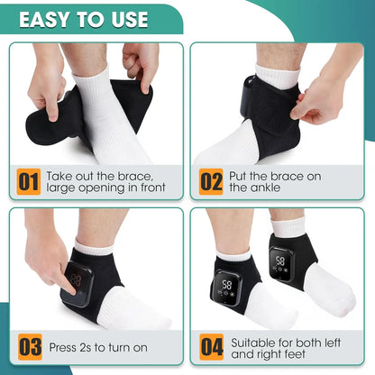 Ankle Massager for Pain Relief, Ankle Heating Pad with Massage, Ankle Massager for Circulation and Pain Relief, Heated Ankle Brace Wrap,Back to School,Back to School Haul