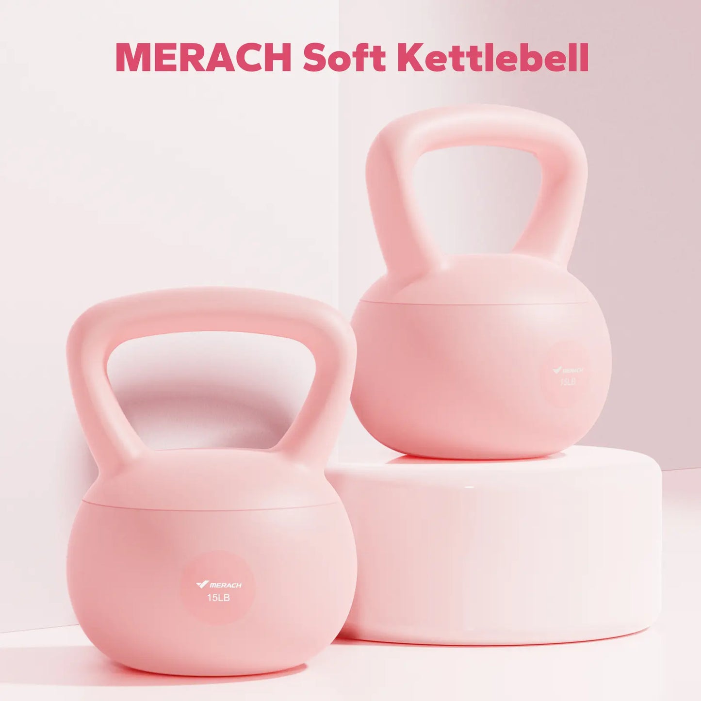 Merach Soft Kettlebell with Handle for Weightlifting Conditioning Strength and Core Training, Weightlifting Kettlebell for Home Gym, Fitness Equipment Backtoschool
