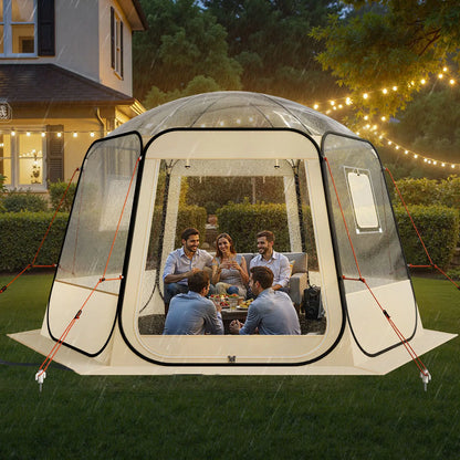 【Summerfinds】Vevor Pop up Bubble Tent, 11 X 10.2 Ft Waterproof & Uv-Resistant, Clear Camping Tent Shelter, Outdoor Garden Dome Igloo Tents with Windows, 540° Panoramic View, for 8-10 Persons Patio Backyard
