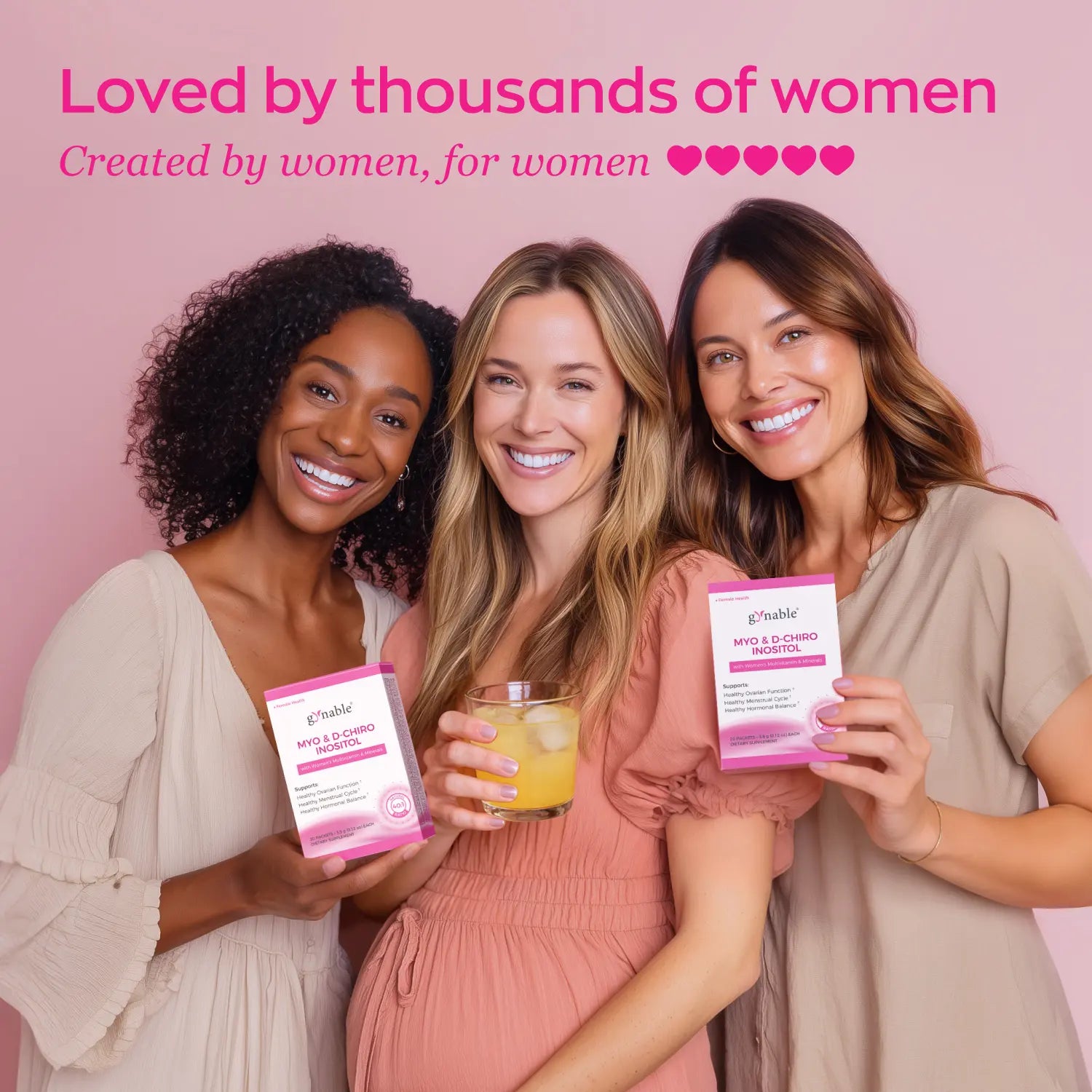 Gynable Myo & D-Chiro Inositol Supplement 40:1 Natural Dietary Women'S Supplements for Fertility,Pcos Relief, Ovarian Health,Cycle,Pms Acne,Hormonal Support with Vitamin E B1 B2 B12 Folate Zinc Selenium Multivitamin Peach Drink Mix #Tiktokshopbacktoschool