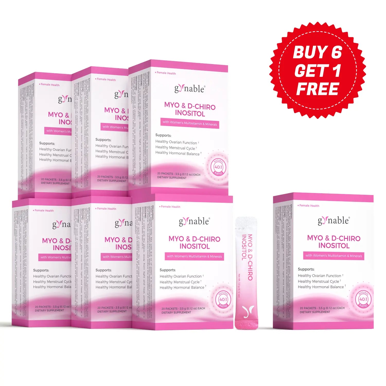 Gynable Myo & D-Chiro Inositol Supplement 40:1 Natural Dietary Women'S Supplements for Fertility,Pcos Relief, Ovarian Health,Cycle,Pms Acne,Hormonal Support with Vitamin E B1 B2 B12 Folate Zinc Selenium Multivitamin Peach Drink Mix #Tiktokshopbacktoschool