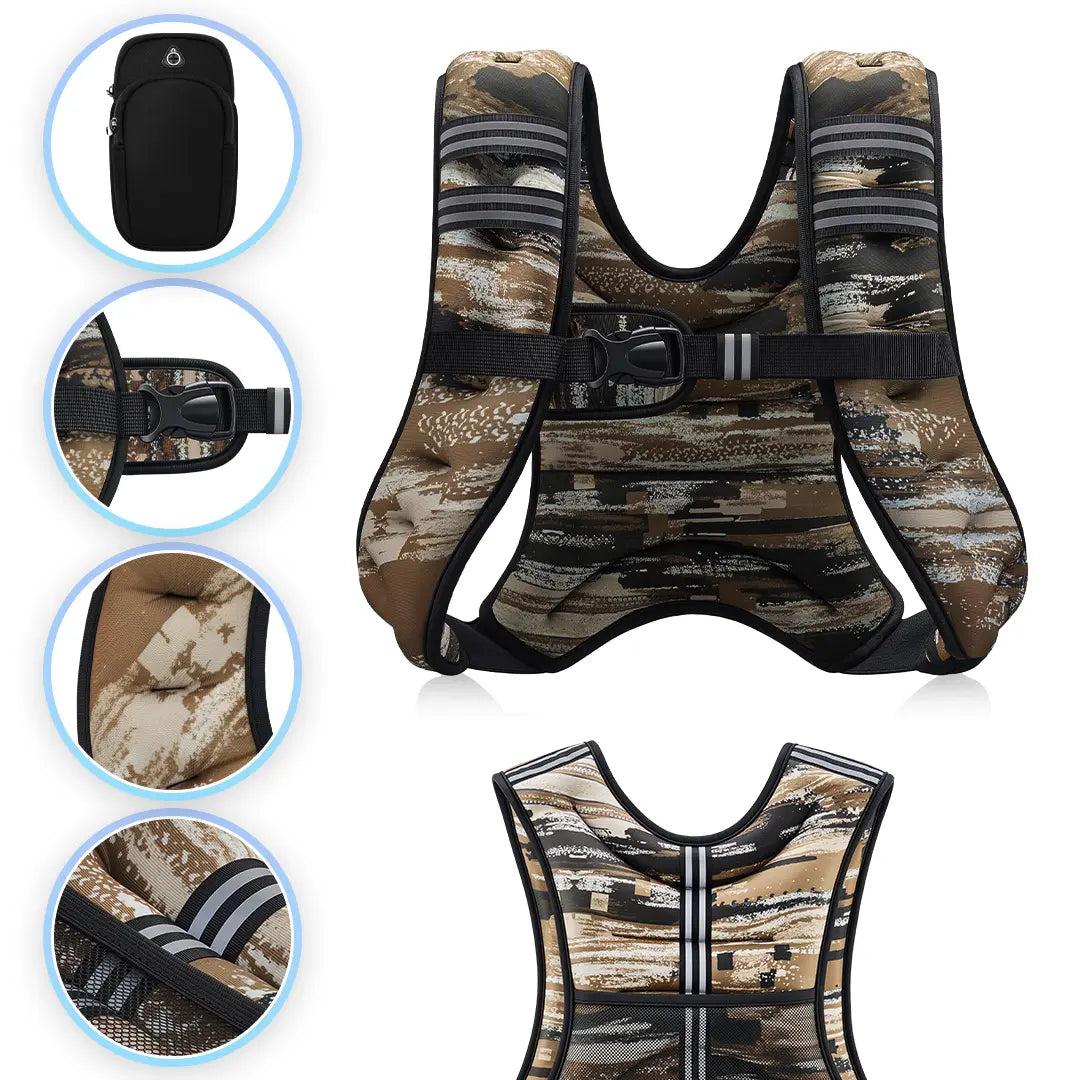 【Backtoschool】Zelus Weighted Vests,Adjustable 6-30Lbs,Weighted Vest with Reflective Stripes&Adjustable Straps,Workout Enhancer for Motivational Walking,Running,Rucking,Core&Posture Boost|Fitness Challenge,Outdoorfun|#Tiktokshopbacktoschool