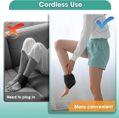 Ankle Massager for Pain Relief, Ankle Heating Pad with Massage, Ankle Massager for Circulation and Pain Relief, Heated Ankle Brace Wrap,Back to School,Back to School Haul