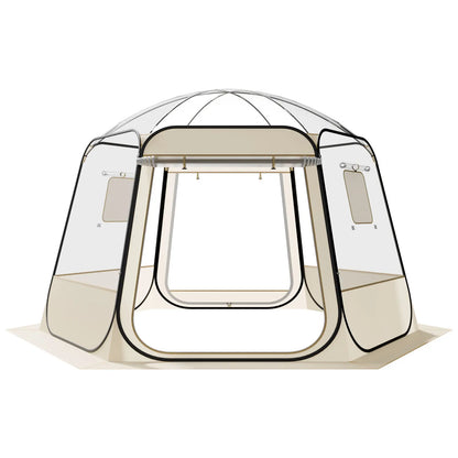 【Summerfinds】Vevor Pop up Bubble Tent, 11 X 10.2 Ft Waterproof & Uv-Resistant, Clear Camping Tent Shelter, Outdoor Garden Dome Igloo Tents with Windows, 540° Panoramic View, for 8-10 Persons Patio Backyard