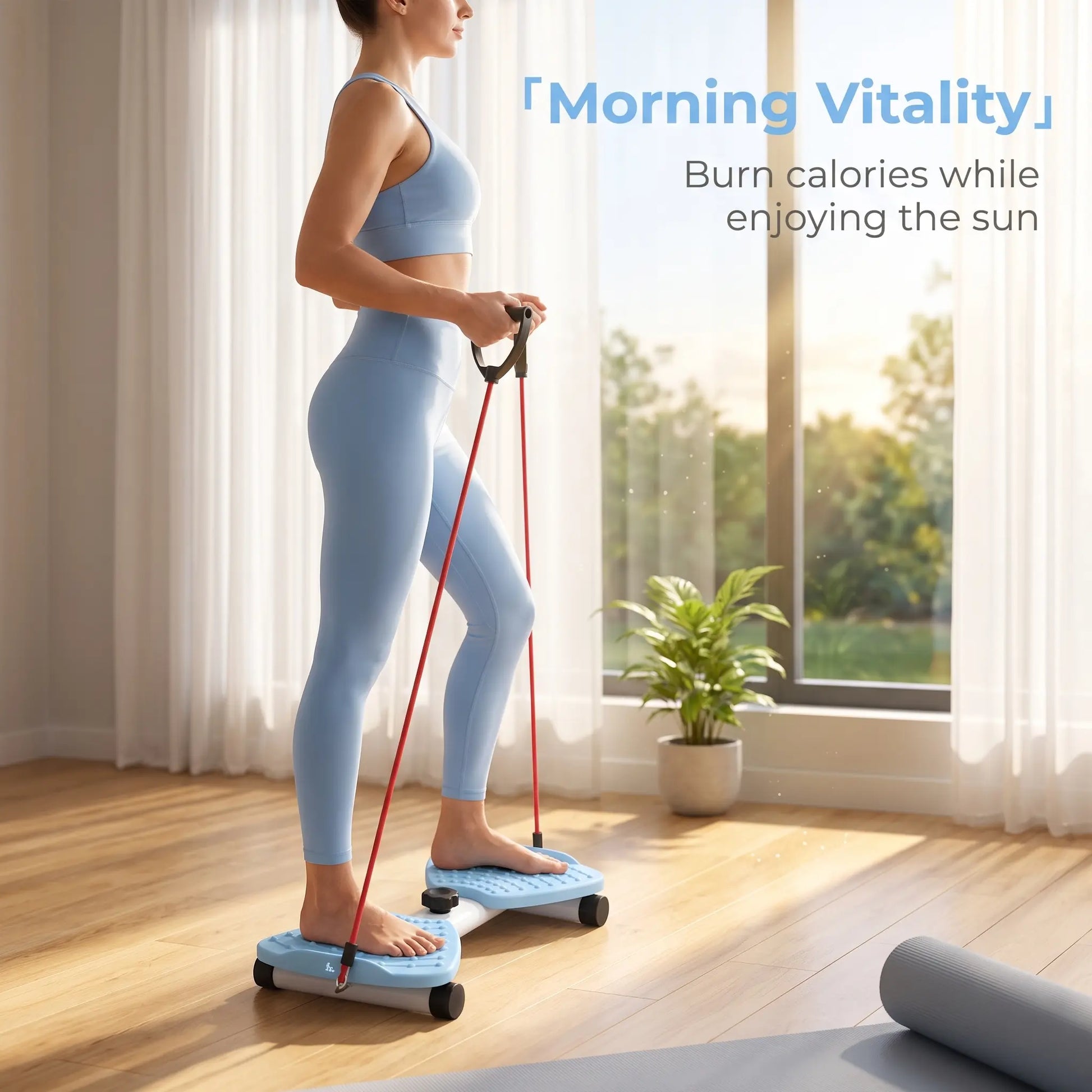 Waist Rotation Workout Machine Twister Board with Detachableresistance Bands,Rotatingbalance Trainer with Massage Nodes, Non-Slip Waist Twisting Plate, Compact Portablehome Gym Gear for Full Body Exercise, Indoorfitness Equipment for Home & Office