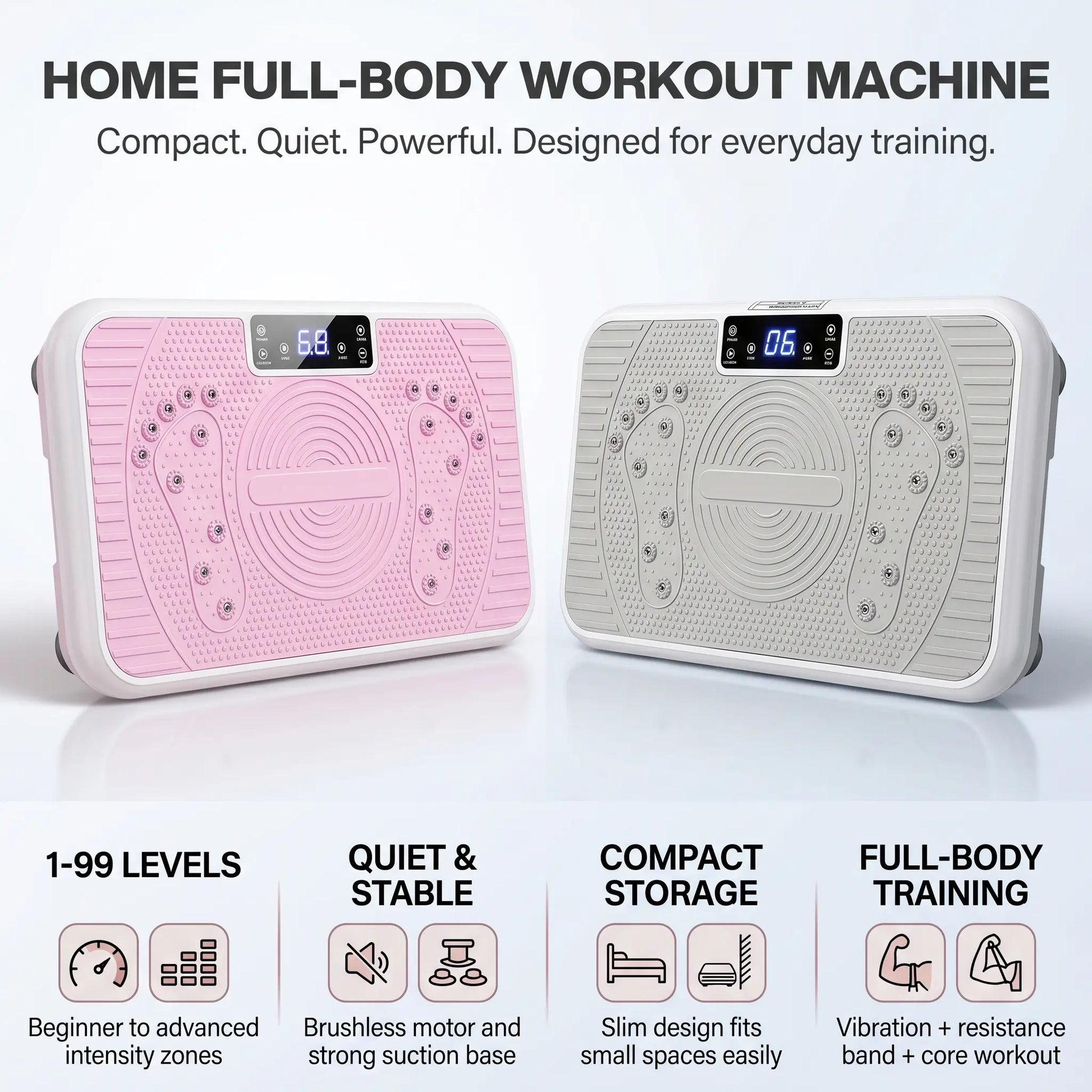 High-Power Vibration Plate Exercise Machine - Unisex Compact Adjustable Home Gym Fitness Equipment with Weight Capacity, 3 Workout Modes, Remote Control, Home Workout Gear, Multifunctional Fitness Tool Fit Max Indoor Waist Twist and Core Ab