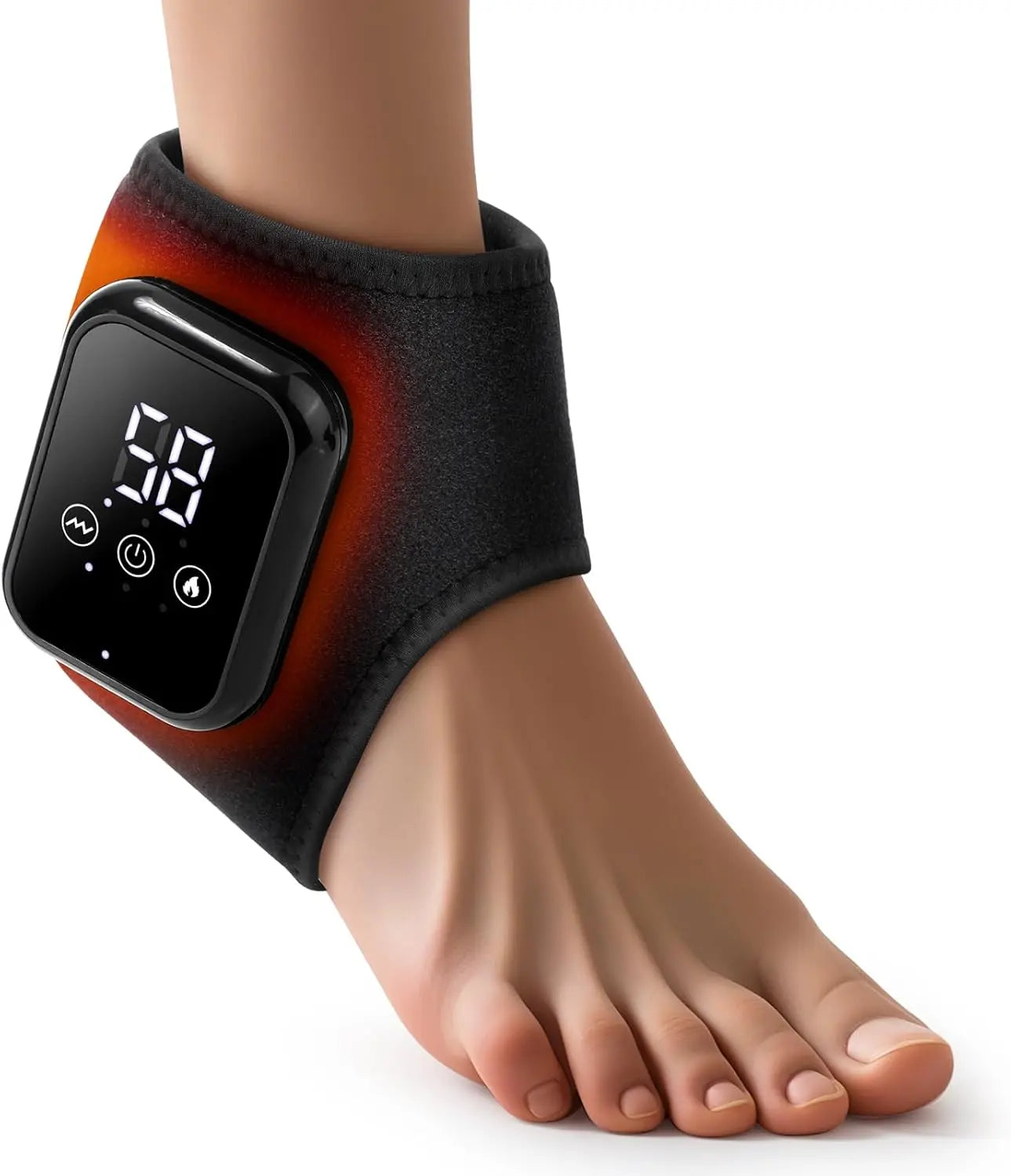 Ankle Massager for Pain Relief, Ankle Heating Pad with Massage, Ankle Massager for Circulation and Pain Relief, Heated Ankle Brace Wrap,Back to School,Back to School Haul